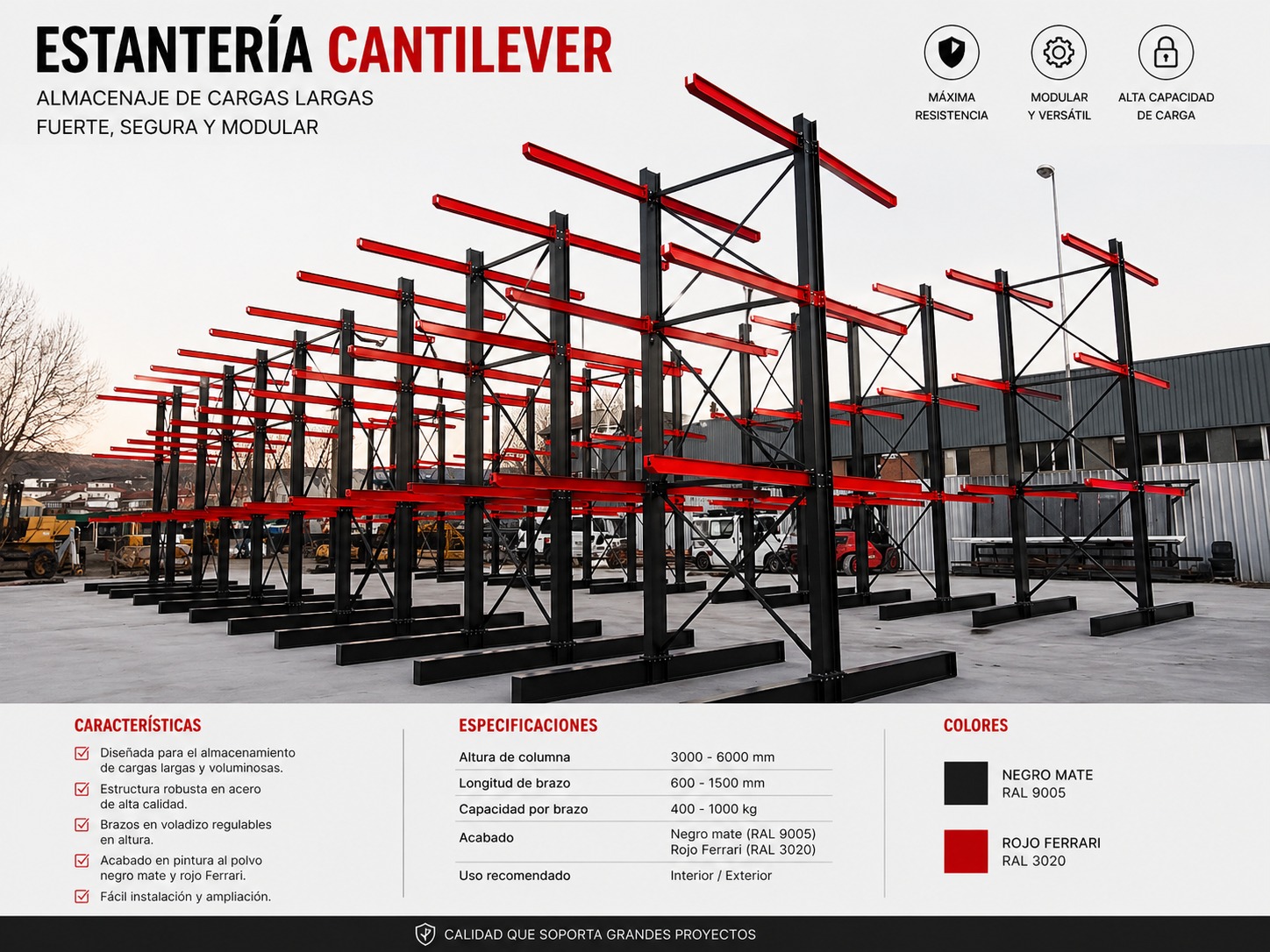 Estantería Cantilever exterior